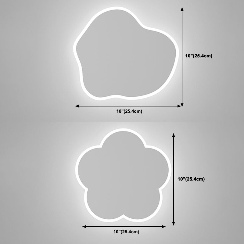 1-Light Wall Mount Light Modern Style LED Wall Sconce Light with Acrylic Shade for Bedroom