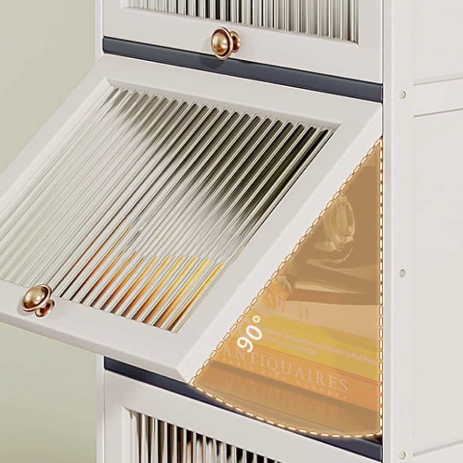 Contemporary White Accent Cabinet, Rectangle Standard Cabinet
