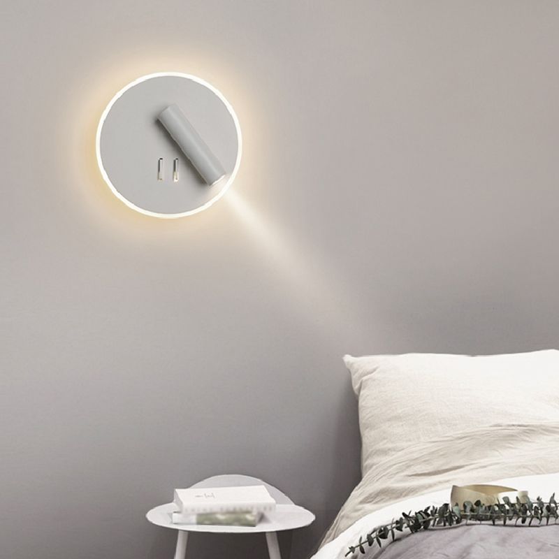 Modern Metal Wall Light Geometric 2 Lights Reading Wall Sconce for Living Room