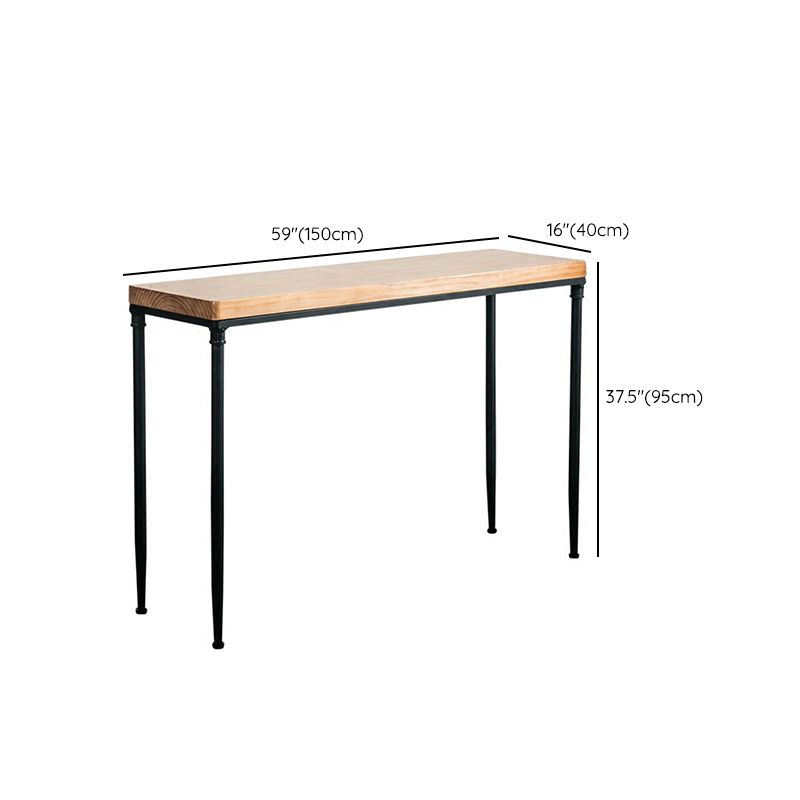 1/2/3 Pieces Industrial Rectangle Pub Table Set Solid Wood Counter Table Set