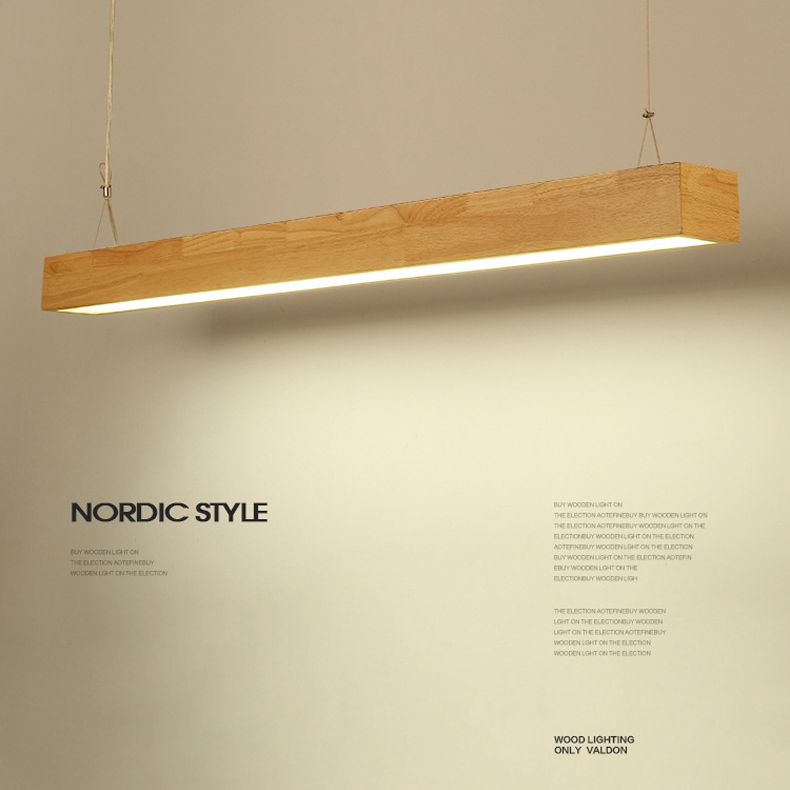 Pendance île rectangulaire beige éclairage moderne les lampes îles à LED minimaliste modernes