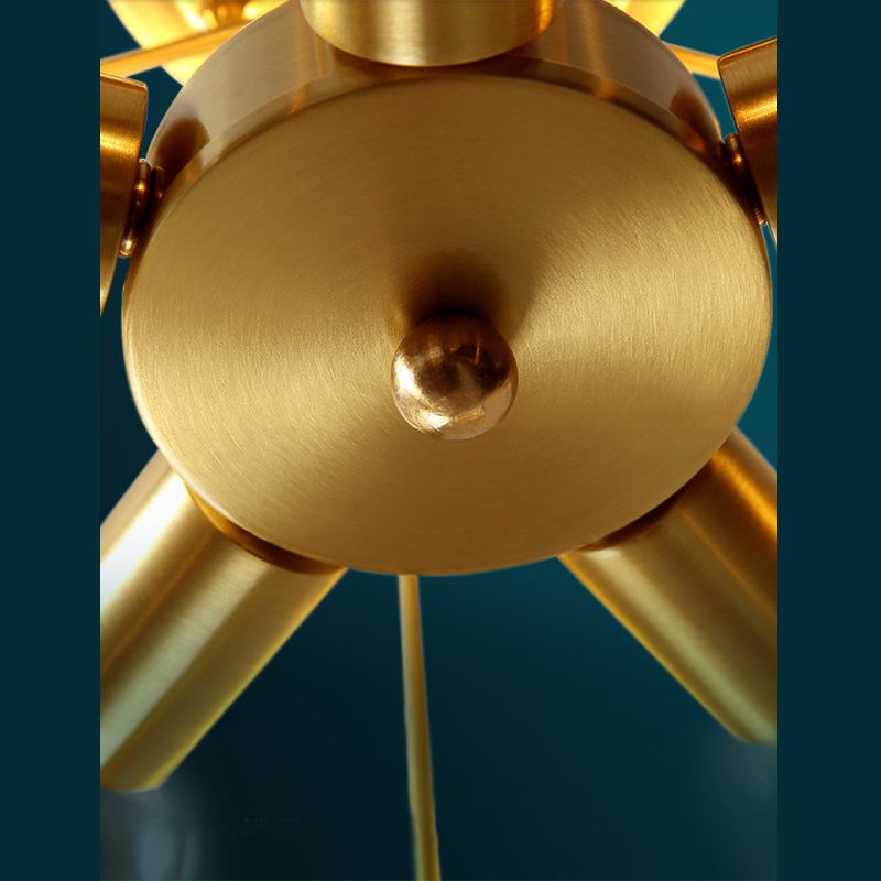 Industrial Star Ceiling Flush Mount Metal Semi Flush Mount Ceiling Fixture for Living Room and Bedroom