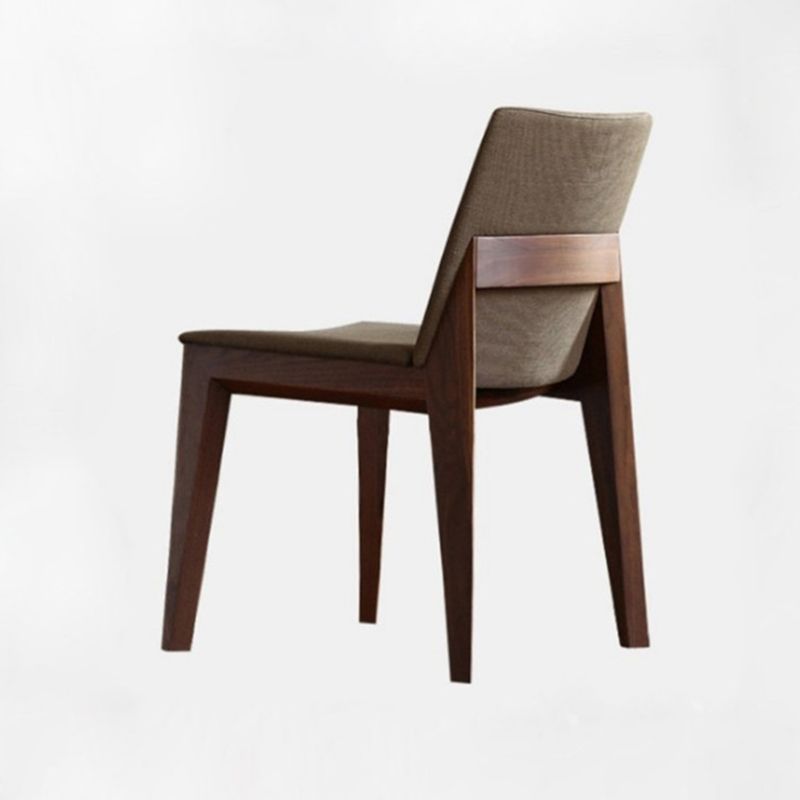 Solid Wood Armless Dining Chairs Upholstered Dining Accent Chair