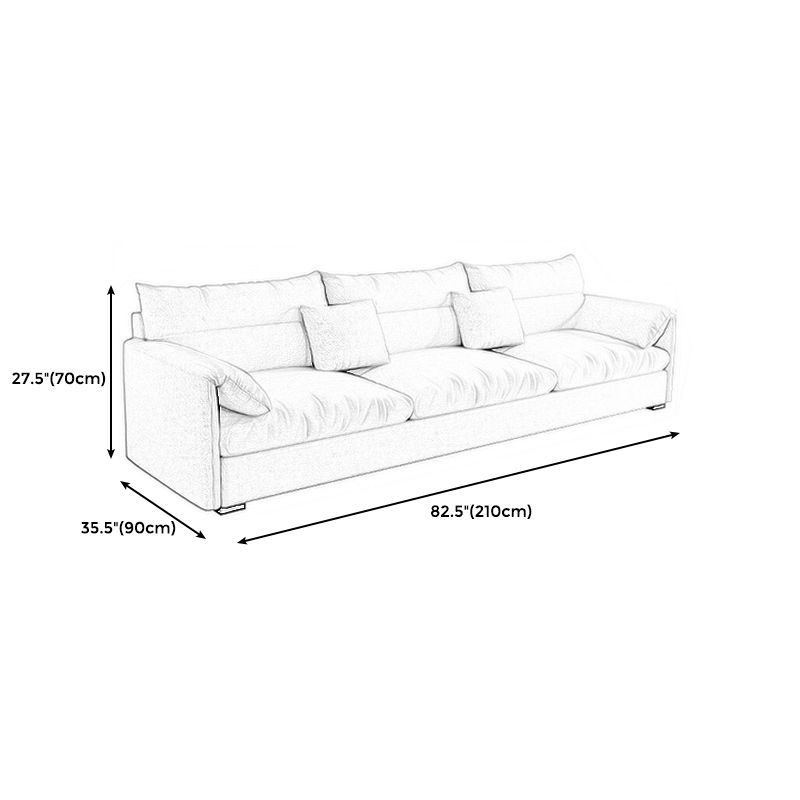 Beach Biscuit Back Standard Sofa 27.6"High Pillow Top Arm Sofa, Beige