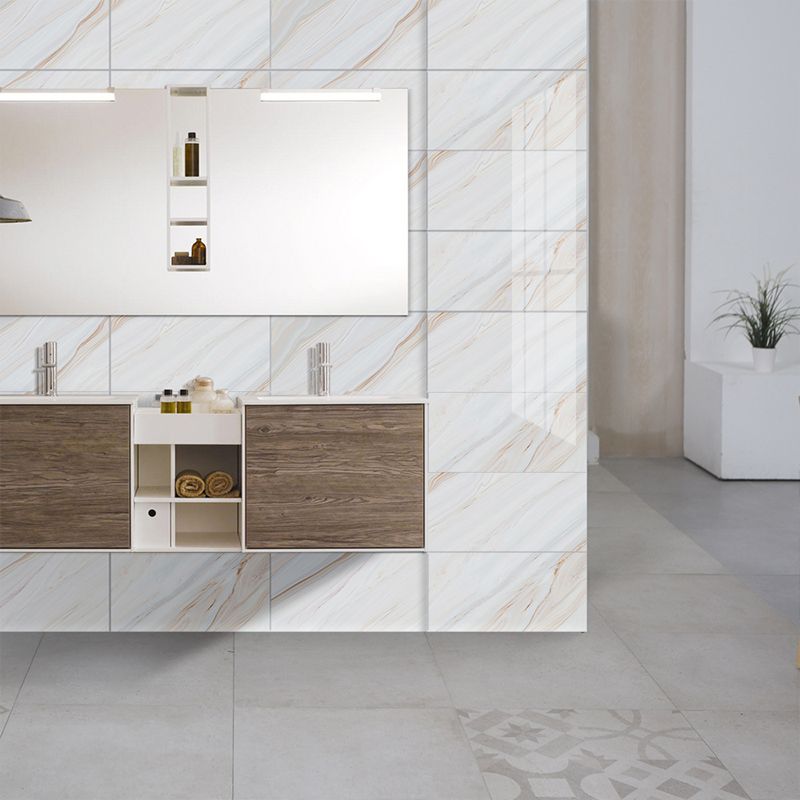 Peel and Paste Marble Wallpaper Panel 23.6' L x 12" W Modern Wall Art for Snack Bar