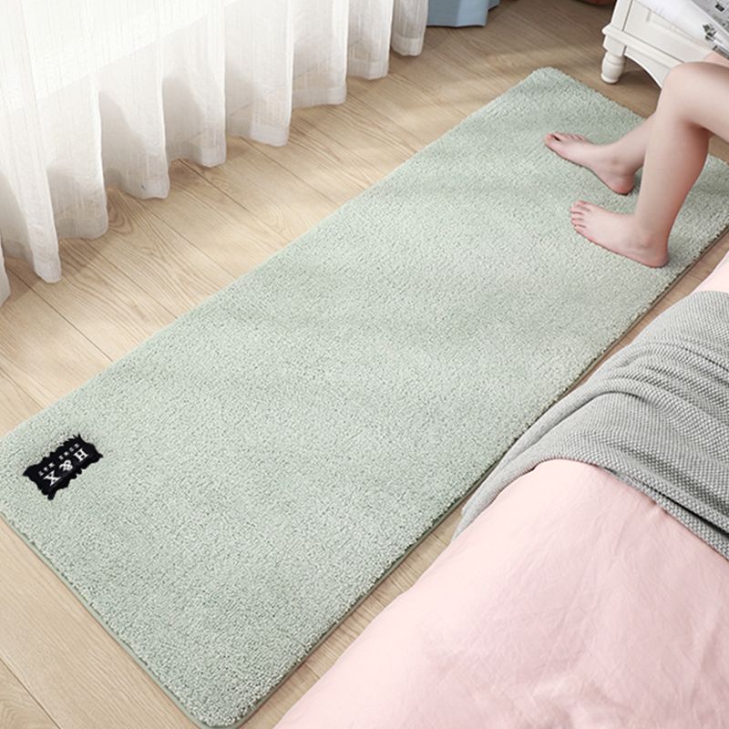 Casual Bedroom Rug Multi-Colored Plain Area Rug Polypropylene Easy Care Washable Anti-Slip Carpet