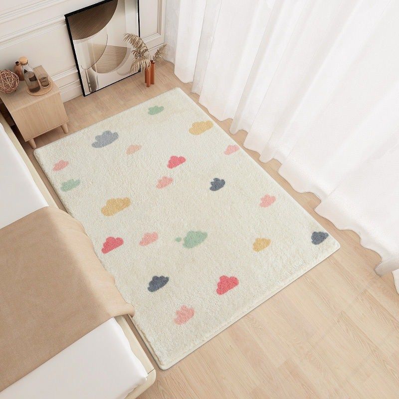 Trendy Graffiti Pattern Carpet Polyester Rug Non-Slip Backing Area Rug for Living Room