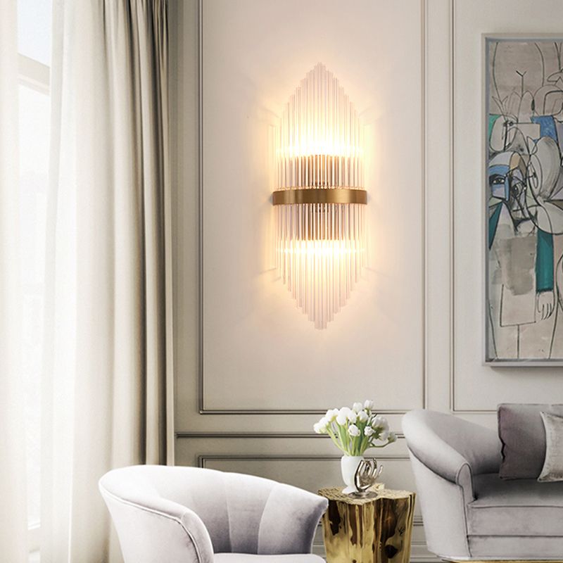 1/2 Heads Postmodern Wall Sconce Crystal Sconce Light Fixture for Living Room Bedroom