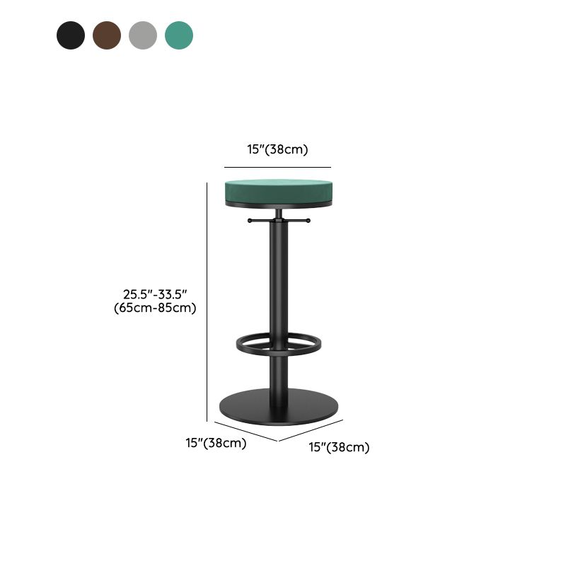 Modern Adjustable Height Bar Stools Matte Finish Indoor Stools
