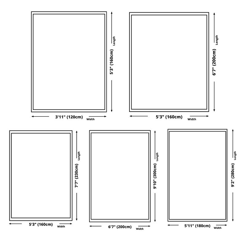 Minimalist Graphic Print Rug Polyester Area Carpet Pet Friendly Indoor Rug for Home Decoration