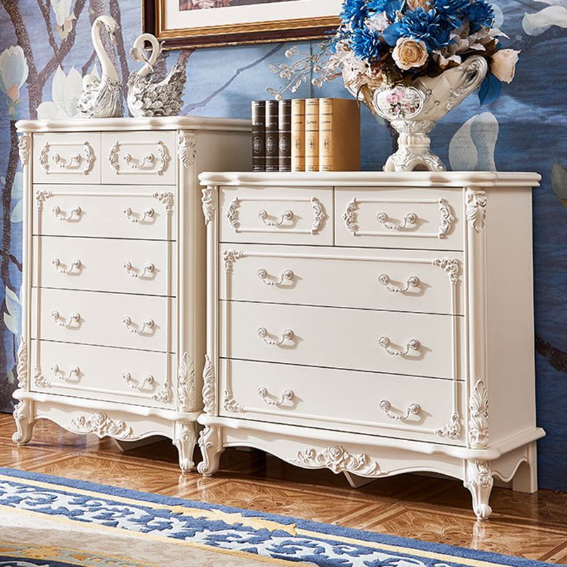 17.71" Wide Accent Chest White Rectangle Standard Chest with Drawers
