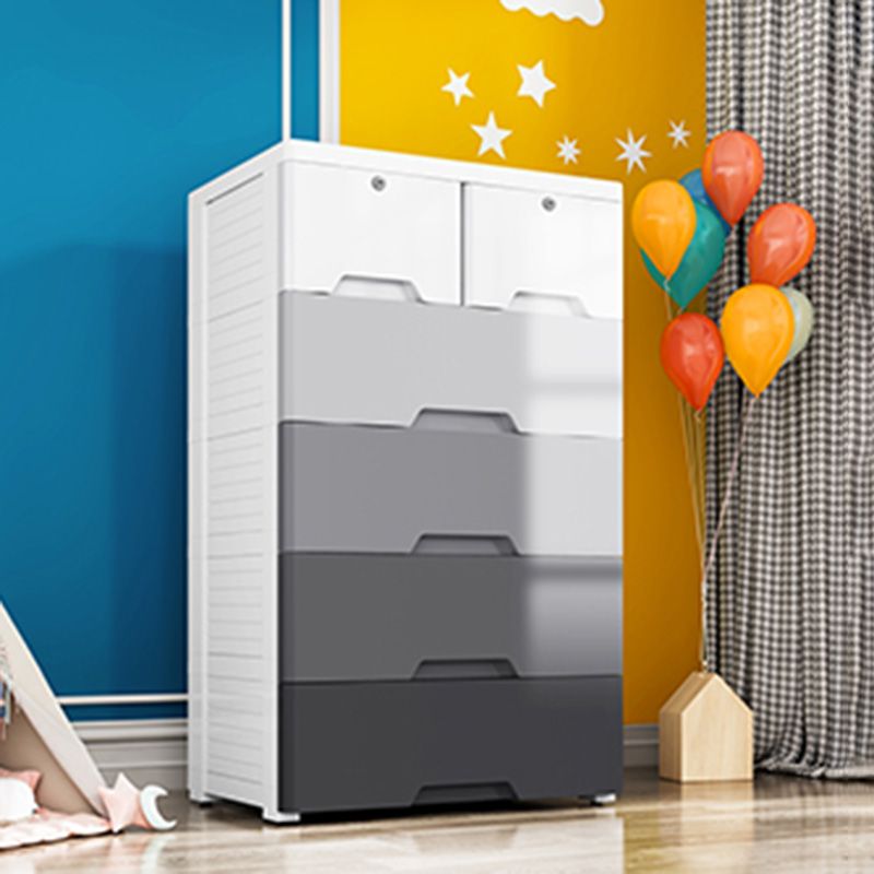 Rectangular Plastic Storage Cabinet Teen Style Simple Bedroom Wardrobe