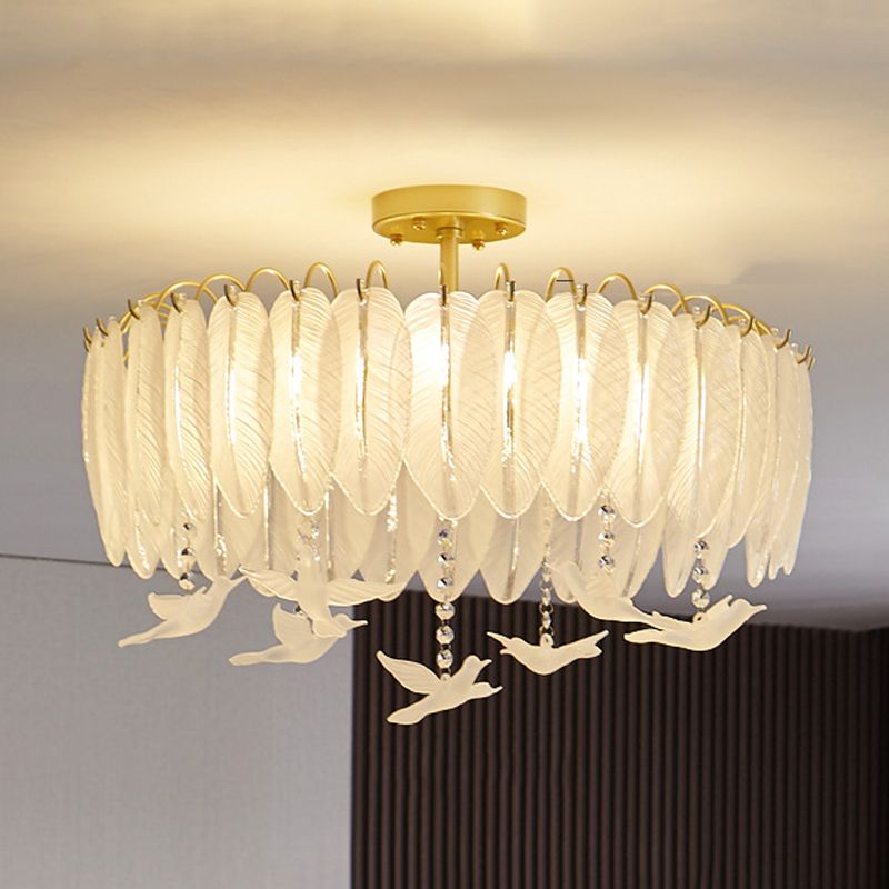 Nordic Ceiling Lamp Creative Glass Shade Flush Mount Light Fixture
