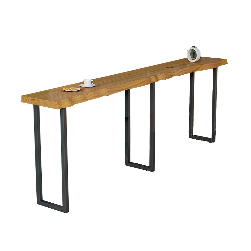 Pine Wood Bar Dining Table Modern Rectangle Bar Table  for Milk Tea Shop Balcony