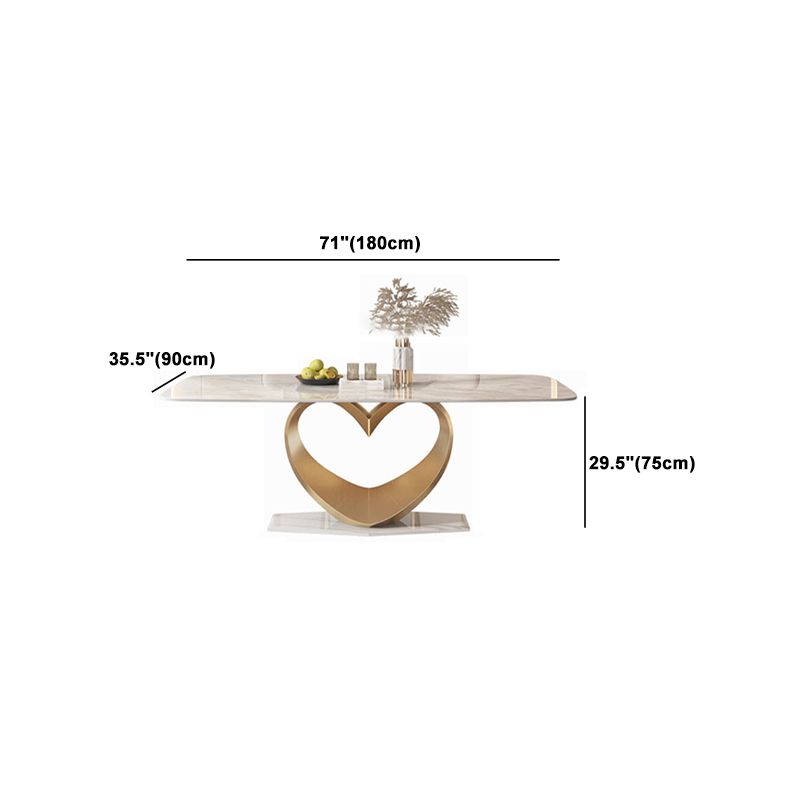 Sintered Stone Dining Set 1/4/5/7/9 Pcs Rectangle Dining Table with Upholstered Chairs