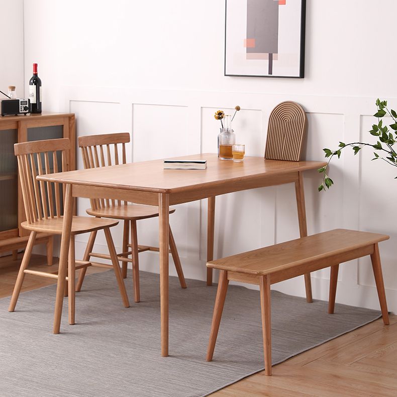 Contemporary Style 4-foot Furniture Solid Wood Dining Table Rectangle for Home