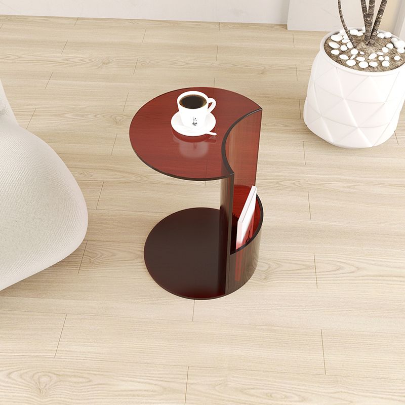 Modern C End Side Table Acrylic Corner Table for Living Room