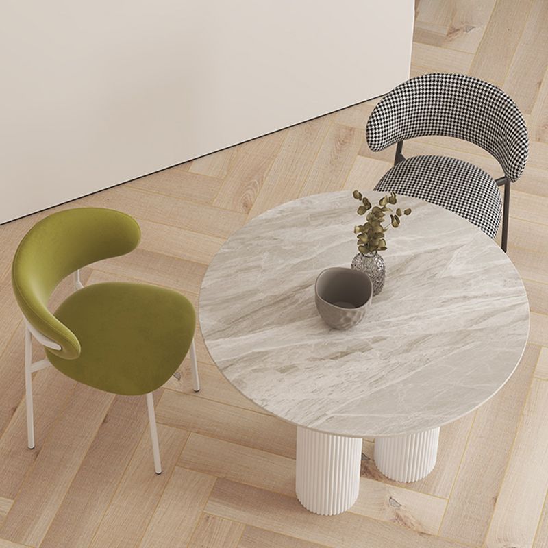 Modern Round Stone Dining Table 1/3 Pieces Dining Set for Dining Room