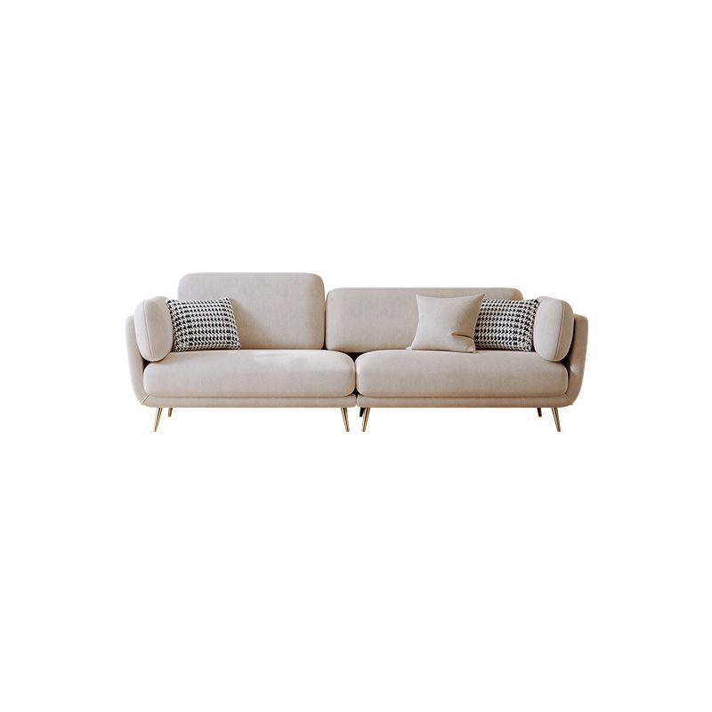 Contemporary Square Arm Sofa Couch Standard Velvet Settee Couch