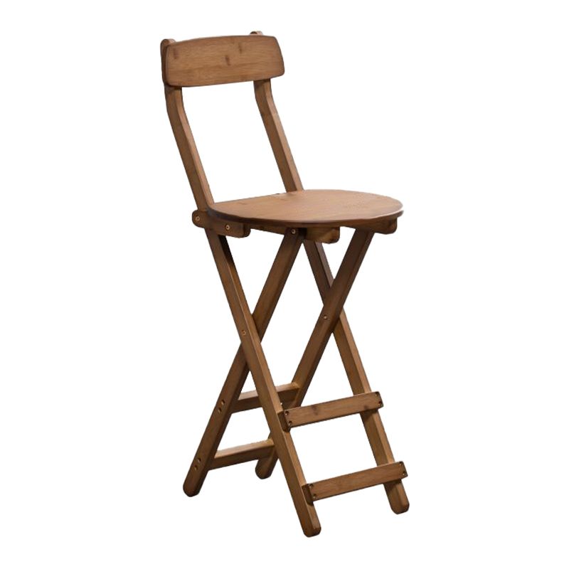 Contemporary Folding Stool Restaurant Bamboo Footrest  Barstool