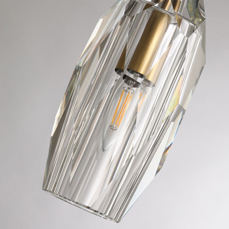 Modern Minimalist Hanging Light Crystal Pendant Lighting Fixture for Dining Room