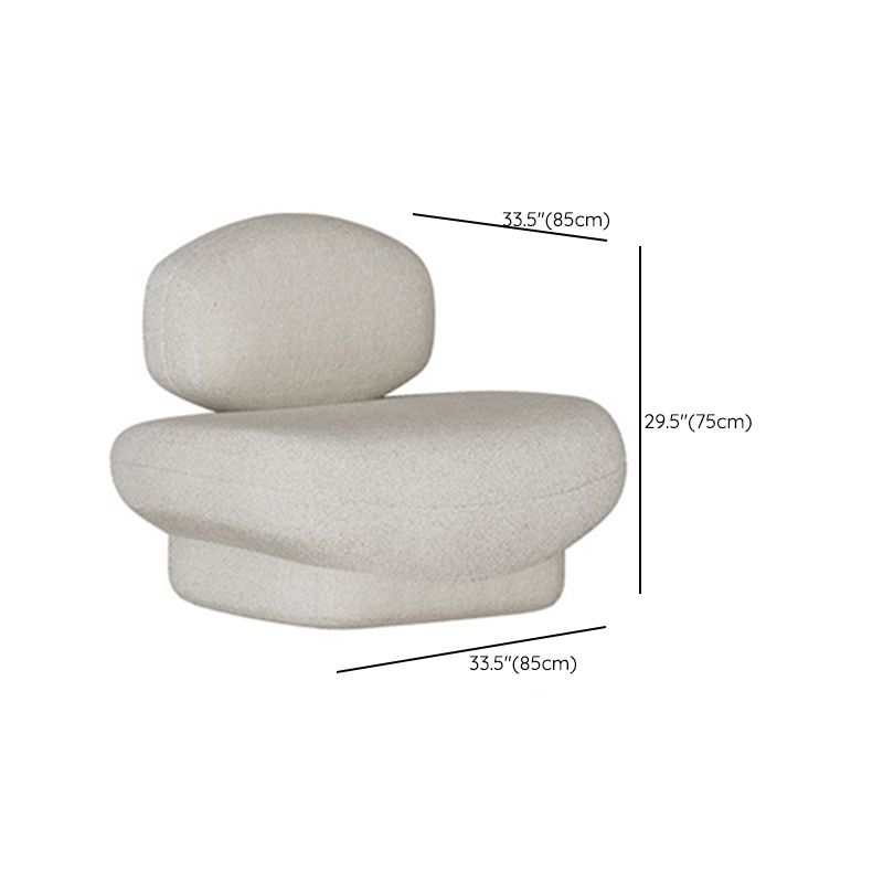 Contemporary Armless Standard Settee Tight Back Fabric Sofa for Living Room