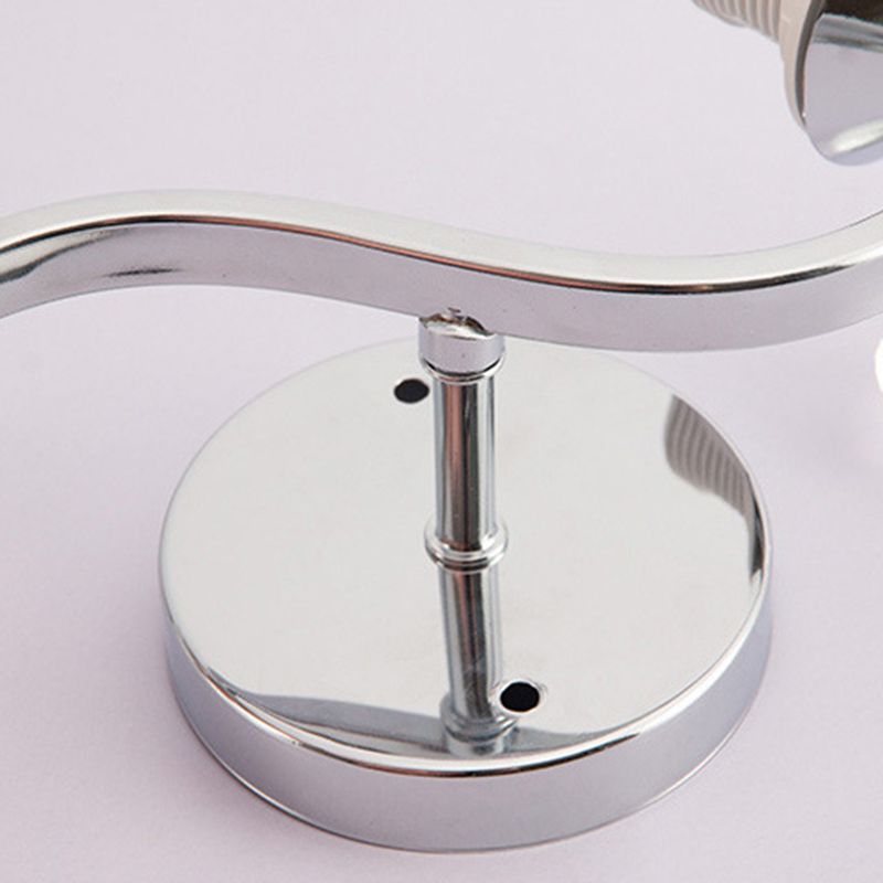 Modernist Wall Sconce Silver Wall Light Fixture for Living Room