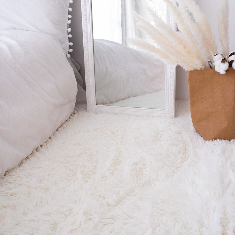 Round élégant couleur unie moderne tapis moderne Polyester un tapis d'intérieur pain, tapis résistant aux taches pour la décoration intérieure