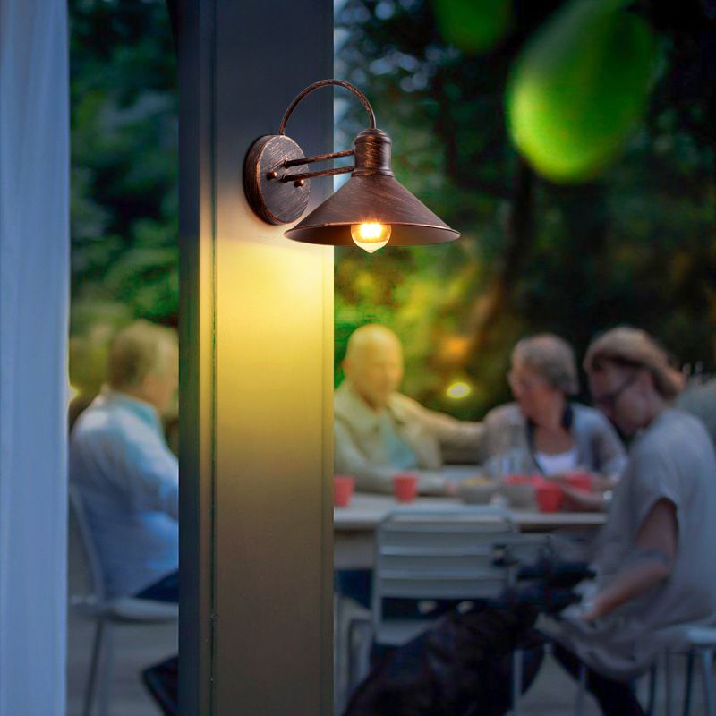 Metal Cone Wall Sconce Lighting Industrial Style 1 Light Wall Lamps