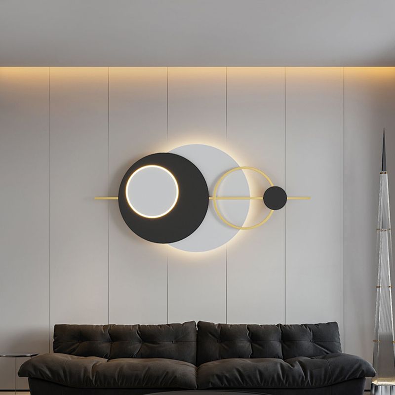 Geometry Shape Metal Wall Lights Modern Style 2 Light Wall Sconce Lights