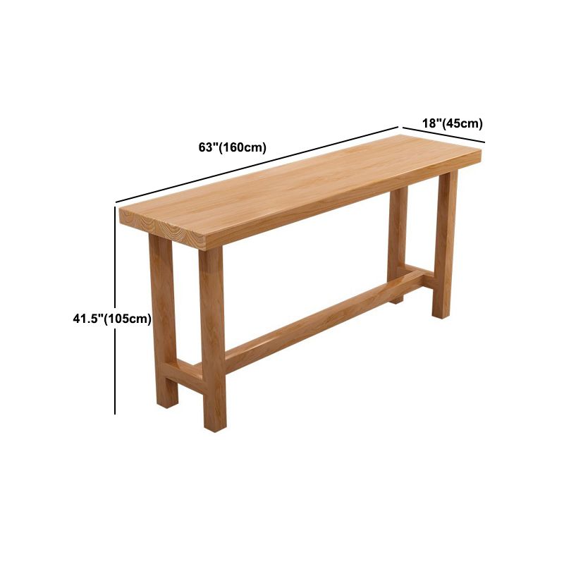 Modern 1/5/6/11 Pieces Bar Table Set Rectangle Pine Wood Counter Table with Stools