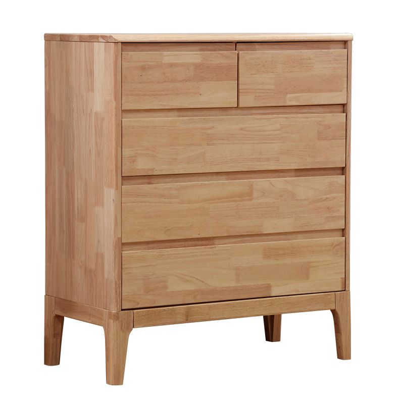Contemporary Chest Squared Legs Solid Wood Grooves with Drawer Accent Chest