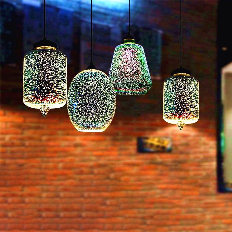 Modernista 1 bulbo de vidrio Kit de luz de vidrio blanco