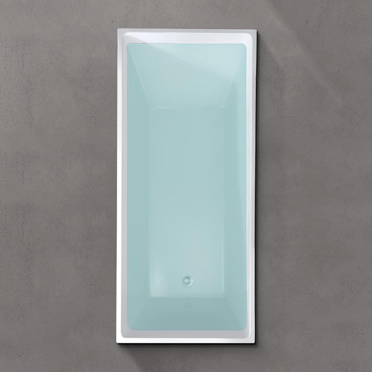 Modern Rectangular Bath Tub Acrylic Freestanding Bathtub for Home