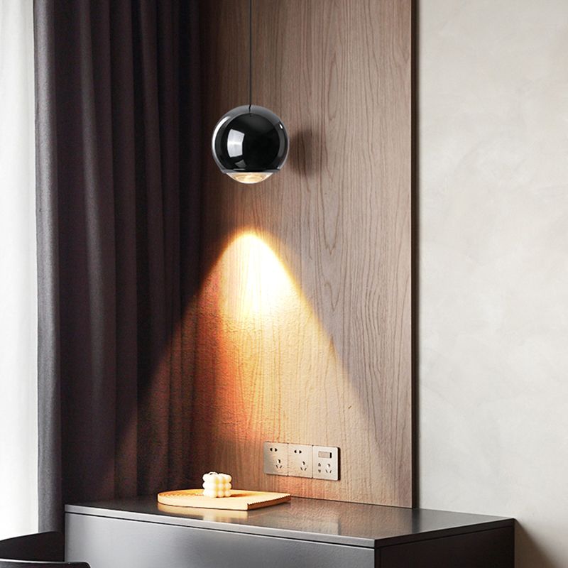 Luminaires suspendus noirs Light lampe à suspension LED du globe moderne pour chambre à coucher