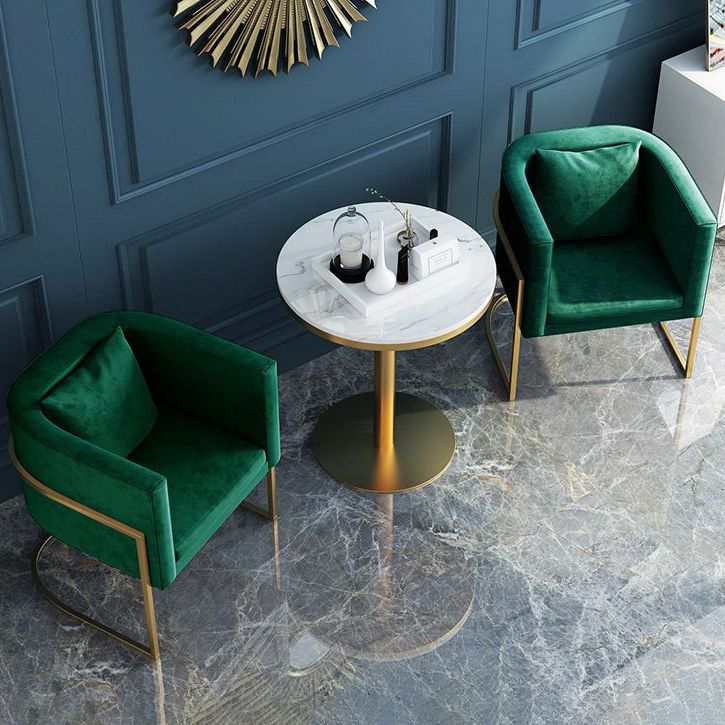 Sillas de comedor tapizadas de estilo contemporáneo, sillas con respaldo sólido para el hogar