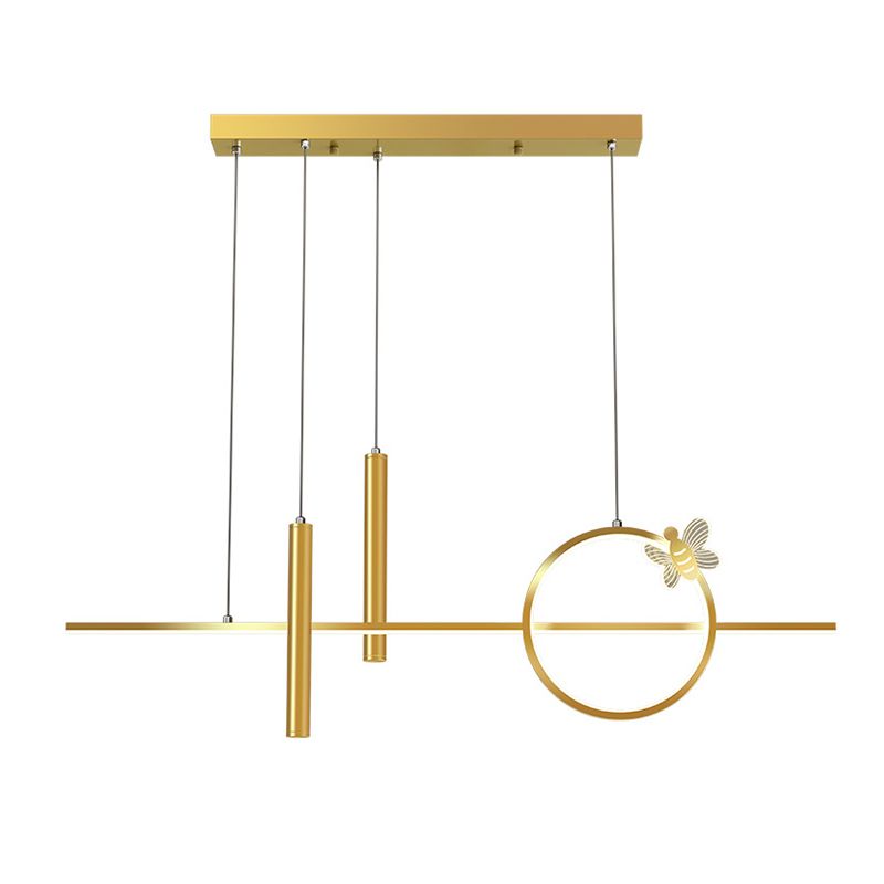 Luz de aluminio colgante colgante de LED creativa moderna Luz lineal de aluminio con sombra acrílica