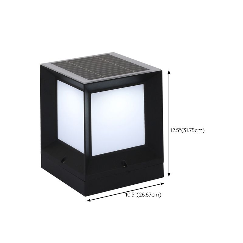 Modern Simple Aluminum Pillar Lamp Cube Shape Pillar Light for Outdoor