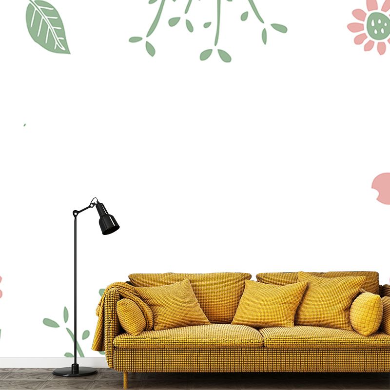 Stain Resistant Tropical Plants Mural Decorative Wallpaper Wall Covering