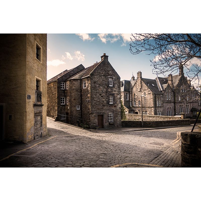 Town Scenery Resistant Mural Wallpaper Environment Friendly Sleeping Room Wall Mural