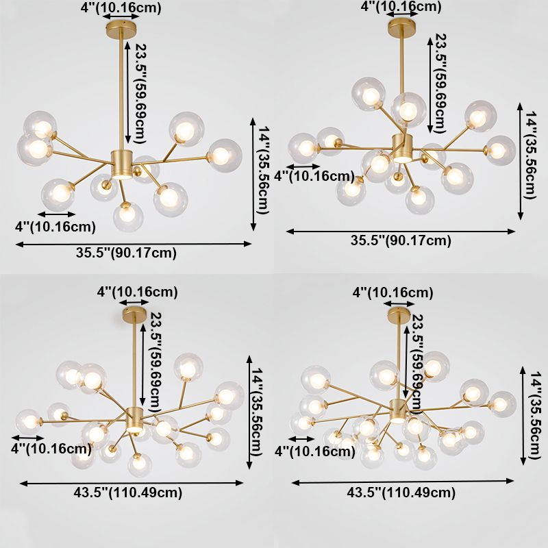 Cosco moderno de techo de hierro forjado colgado de vidrio de vidrio