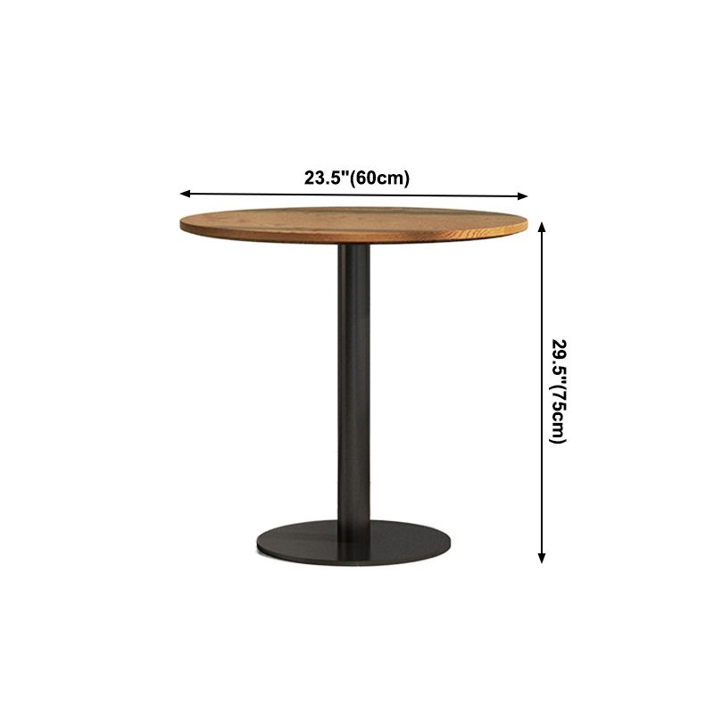 Industrial Wood Dinner Table Brown Table with Black Frame for Dining Room