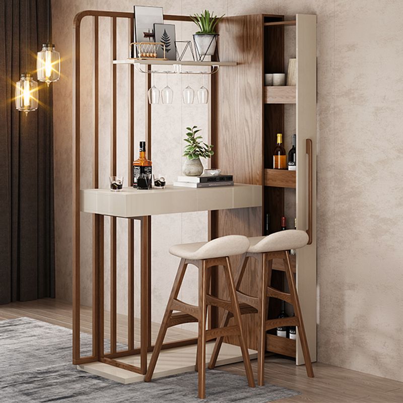 Contemporary Counter Height Set 1/2/3 Pieces Table and Stool Set