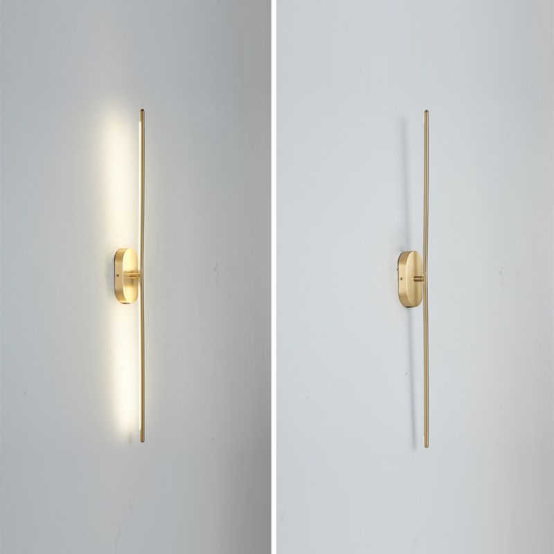 Nordic Style Copper Vanity Light Strip Shape Vanity Lamp for Shower Room