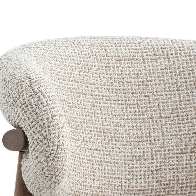 Indoor Patio Dining Chair Upholstered Armless Open Back Chair