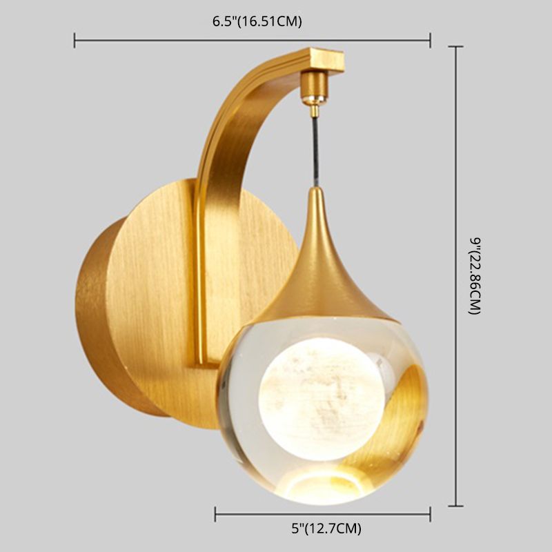 Moderne creatieve stijl Globe Wall Schonce Crystal 1 Light Sconces