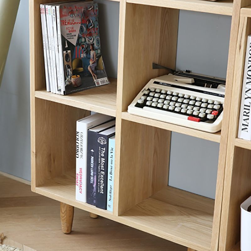 Contemporary Wooden Bookshelf Standard Bookcase with Shelves