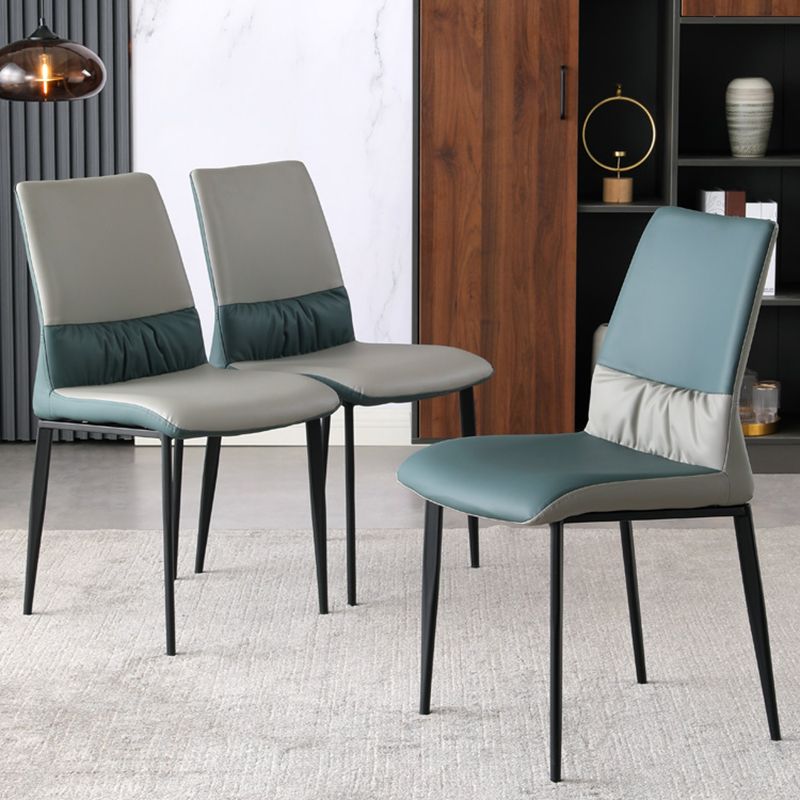 Nordic Armrest Backrest Cushion Chair with Metal Legs for Dining Room
