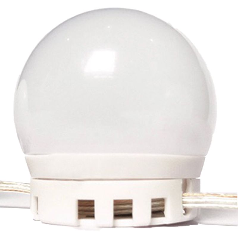 Sphere Vanity Strip Minimalism Plastic LED Make-Up Lighting in White for Dressing Room