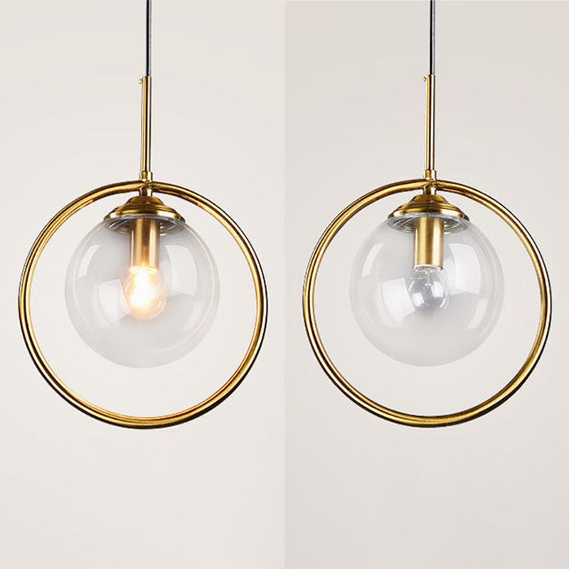 Globe Bedroom Hanging Pendant Light Glass Simplicity Style Pendant Light Fixture